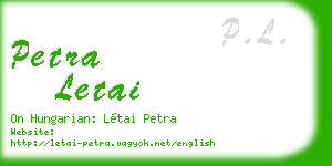 petra letai business card